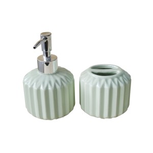 KIT DE BANHEIRO EM CERÂMICA COM 02 PEÇAS - 397-VD