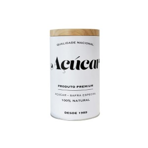 PORTA MANTIMENTO PARA AÇUCAR EM LATA DE METAL COM TAMPA 10X19.2CM - 96776-A