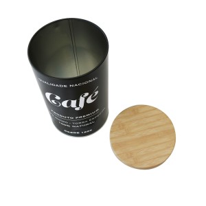PORTA MANTIMENTO PARA CAFÉ EM LATA DE METAL COM TAMPA 10X19.2CM - 96776-B