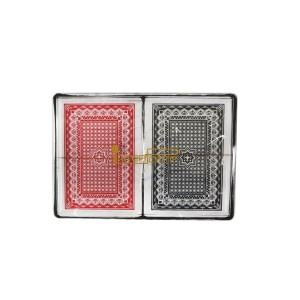 BARALHO DE PLÁSTICO COM 02 JOGOS DE CARTAS - 108 PEÇAS - HT63801