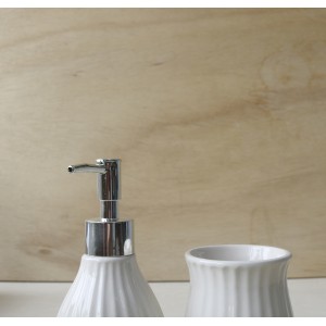 KIT DE BANHEIRO EM CERÂMICA COM 03 PEÇAS EM ESTAMPA DEGRADÊ - 399-RS