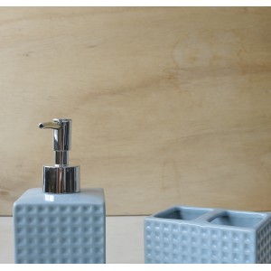 KIT DE BANHEIRO EM CERÂMICA COM 03 PEÇAS - 395-AZ