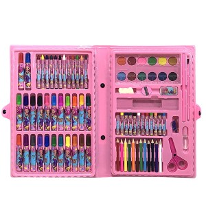 KIT DE PINTURA EM MALETA ESTAMPADA COM 86 PEÇAS - MT86GIRL-PAN