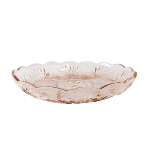 PRATO DE VIDRO 28.5X4CM 1.2LT NA COR ROSÊ GOLD - PIN1021