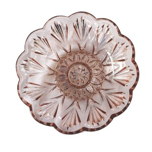 FRUTEIRA BOWL DE VIDRO 28X7CM NA COR ROSÊ GOLD - PIN1075