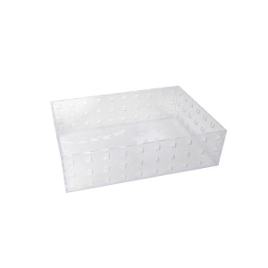ORGANIZADOR DE PLÁSTICO TRANSPARENTE COM ENCAIXE  6X14X21CM - TX0711