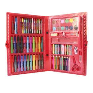 KIT DE PINTURA EM MALETA ESTAMPA DINOSSAURO COM 86 PEÇAS - MT86DINO-B