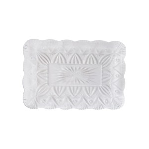 PRATO DE VIDRO 27X18CM RETANGULAR TRANSPARENTE - 38S35