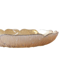 PRATO DE VIDRO REDONDO ÂMBAR 20CM - F193207