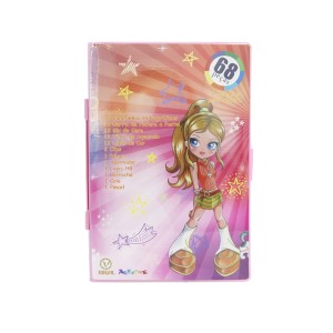 KIT DE PINTURA EM MALETA ESTAMPA MENINA OM 68 PEÇAS -MT68GIRL-DOG