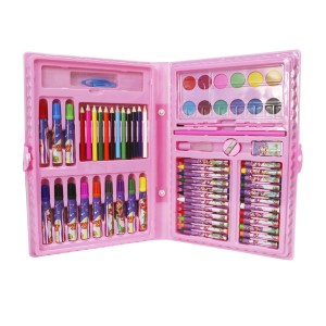 KIT DE PINTURA EM MALETA ESTAMPA MENINA OM 68 PEÇAS -MT68GIRL-DOG