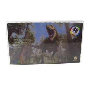 KIT DE PINTURA EM MALETA CAPA TRANSPARENTE E ESTAMPA DINOSSAURO 48 PEÇAS - MT48T-B