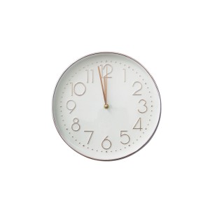 RELOGIO DE PAREDE DE PLÁSTICO 30CM COM BORDA PINK - 2573-BR