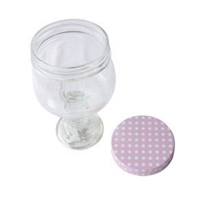 BOMBONIERE DE VIDRO COM PEDESTAL 19X11.5CM E TAMPA DE METAL - CA16056-RS