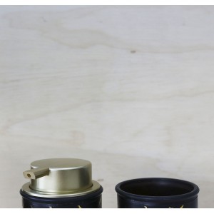 KIT PARA BANHEIRO DE VIDRO COM 02 PEÇAS ESTAMPA MARMORIZADA - BRYZ10343-DOU