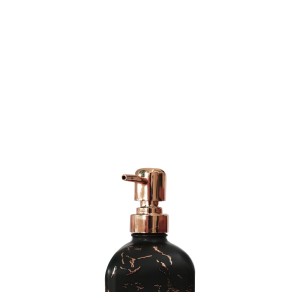 PORTA SABONETE LÍQUIDO DE VIDRO COM ESTAMPA MARMORIZADA 400 ML - BRYZ10338-GR