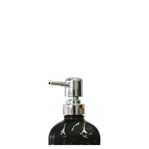 PORTA SABONETE LÍQUIDO DE VIDRO COM ESTAMPA MARMORIZADA 400 ML - BRYZ10338-PTA