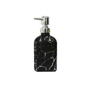 PORTA SABONETE LÍQUIDO DE VIDRO COM ESTAMPA MARMORIZADA 400 ML - BRYZ10338-PTA