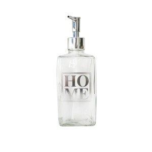 PORTA SABONETE LÍQUIDO DE VIDRO TRANSPARENTE 500 ML - BRYZ10189-PTA