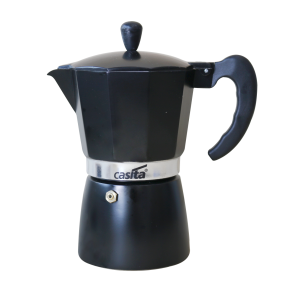 CAFETEIRA TIPO ITALIANA PRETA DE ALUMINIO 300 ML PARA 6 XICARAS  50 ML - CA11060
