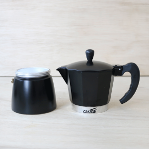CAFETEIRA TIPO ITALIANA PRETA DE ALUMINIO 300 ML PARA 6 XICARAS  50 ML - CA11060