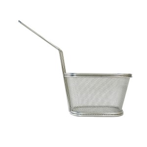 CESTA DE PETISCO QUADRADA DE AÇO INOX 8X11X13CM - TRC8514