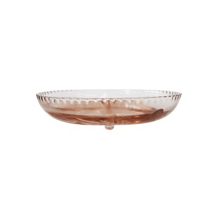 PETISQUEIRA DE VIDRO 400 ML GOLD ROSE COM 3 DIVISORIAS 22 CM - PIN1191