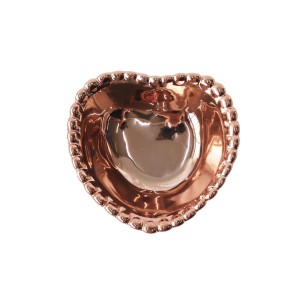 PORTA JOIA DE CORAÇÃO EM PORCELANA 10X11.5CM - 4971-GR