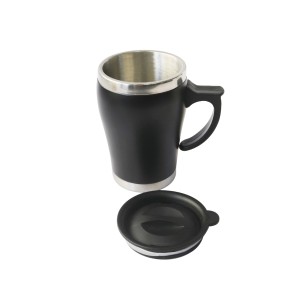 CANECA DE INOX COM TAMPA DE PLÁSTICO - 300ML - HG85038-PT