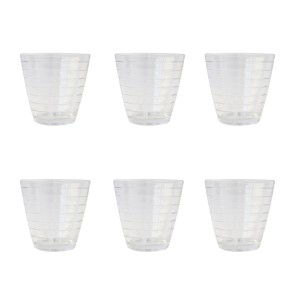 JOGO DE COPO DE VIDRO COM 06 PEÇAS COLOR DUBLIN 250ML -VDA03013-TR