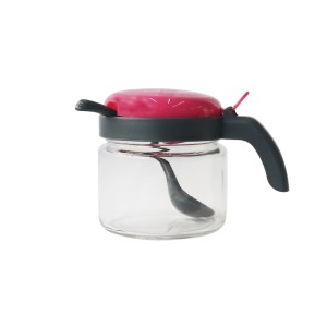 AÇUCAREIRO DE VIDRO 300 MK COM TAMPA E ALÇA DE PLÁSTICO - CT1669-PK