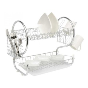 ESCORREDOR DE LOUÇA DE METAL E PLÁSTICO  - 38.5X25CM - 0271