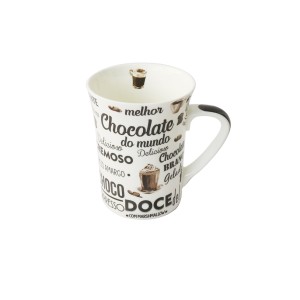 CANECA DE CERAMICA PERSONALIZADA CHOCOLATE 330 ML -CT0461