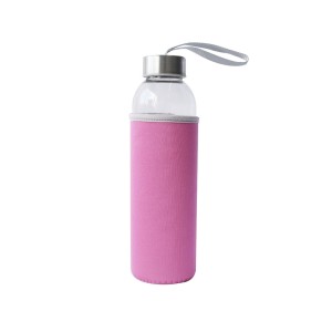 GARRAFA DE VIDRO COM CAPA NEOPREME LISA 550 ML - BRZD10236-PK