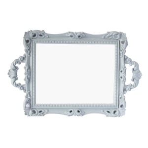 BANDEJA ESPELHADA COM ALCA DE PLÁSTICO 24.5X38CM - CZ19152-CZ