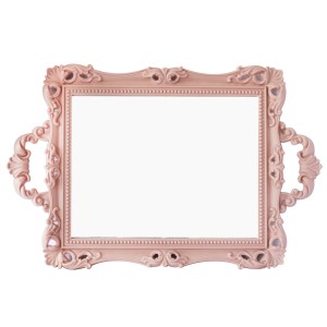 BANDEJA ESPELHADA COM ALCA DE PLÁSTICO 24.5X38CM - CZ19152-RS