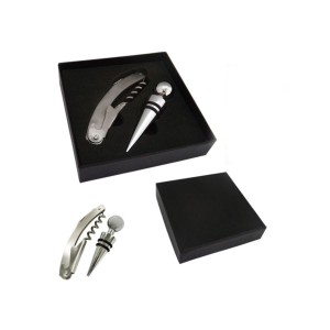 KIT PARA VINHO DE METAL COM 2 PÇS - HD66410
