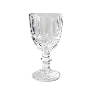 JOGO DE TAÇA DE VIDROS EM ALTO RELEVO LIBÉLULA COM 06 PEÇAS 300 ML - 4926