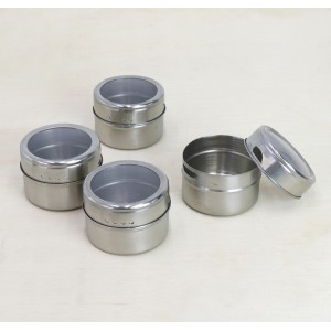 PORTA CONDIMENTO MAGNETICO DE INOX 4 PEÇAS - 2416