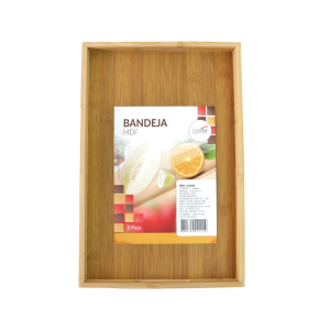 BANDEJA COM ALCA DE BAMBU 22X33CM - CX080