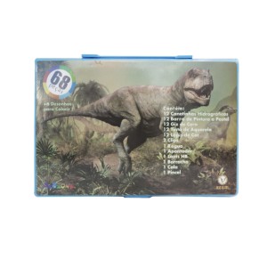 MALETA ESCOLAR ESTAMPA DINOSSAURO 68 PECAS - MT68DINO-B
