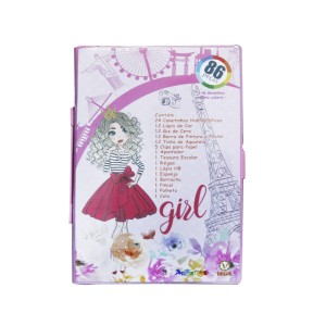MALETA ESCOLAR 86 PEÇAS ESTAMPA GIRL - MT86-GIRL