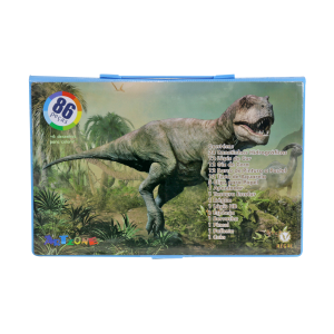 KIT DE PINTURA EM MALETA ESTAMPA DINOSSAURO COM 86 PEÇAS - MT86BOY-E