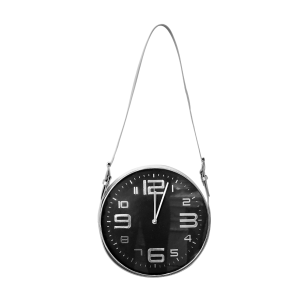 RELOGIO DE PAREDE DECORATIVO DE PLASTICO 30CM COM ALÇA DE AJUSTE - GDR0471-PTA