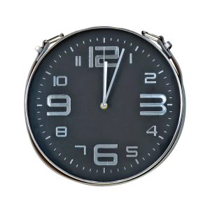 RELOGIO DE PAREDE DECORATIVO DE PLASTICO 30CM COM ALÇA DE AJUSTE - GDR0471-PTA