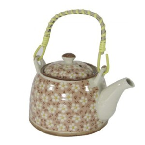 BULE CHALEIRA COM INFUSOR CERÂMICA  FLORAL COM ALÇA 600ML - BUL30A-SAL