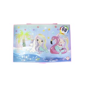 KIT DE PINTURA EM MALETA ESTAMPA SEREIA COM UNICÓRNIO COM 68 PEÇAS - MT68GIRL-D