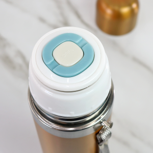 GARRAFA DE METAL ISOTÉRMICA COM TAMPA  E ACIONAMENTO CLICK 380ML - 238923-DOU