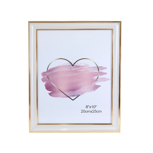 PORTA RETRATO DE PLÁSTICO COM BORDA DOURADA 20X25CM - SXHZ5021-DOU