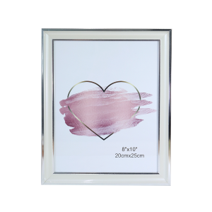 PORTA RETRATO DE PLÁSTICO COM BORDA PRATEADA 20X25CM - SXHZ5021-PTA